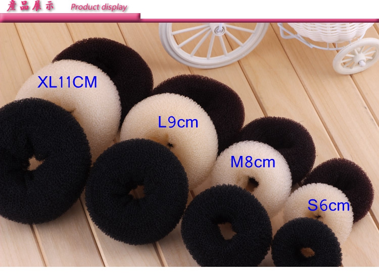 

Epack 12pcs Size S/M/L Women Lady Magic Shaper hair Donut Hair Ring Bun Accessories Styling Tool Hair Accessories