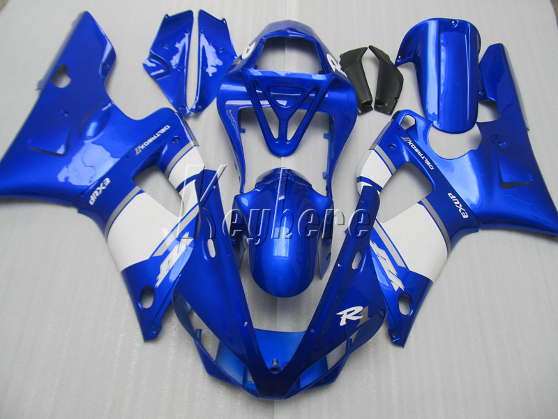 

Motorcycle fairing kit for Yamaha YZFR1 2000 2001 blue white bodywork fairings set YZF R1 00 01 IT32, Same as picture