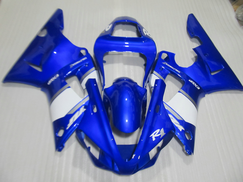 

Free 7 gifts fairing kit for Yamaha YZF R1 2000 2001 blue white fairings set YZFR1 00 01 OT25, Same as picture