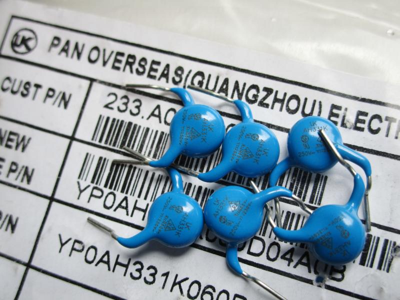 Taiwan LK safety tiles Y capacitor x1Y1 AH331 330pf 400v pitch 10mm-image-402616693
