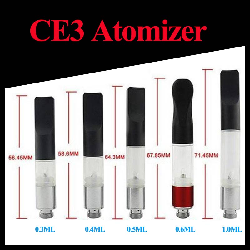 

CE3 Atomizer 510 Vape Pen Cartridges 1.0ml .5ml .6ml Vaporizer E Cigarette Oil Thick Tank Cartridge For O Pen Touch Battery