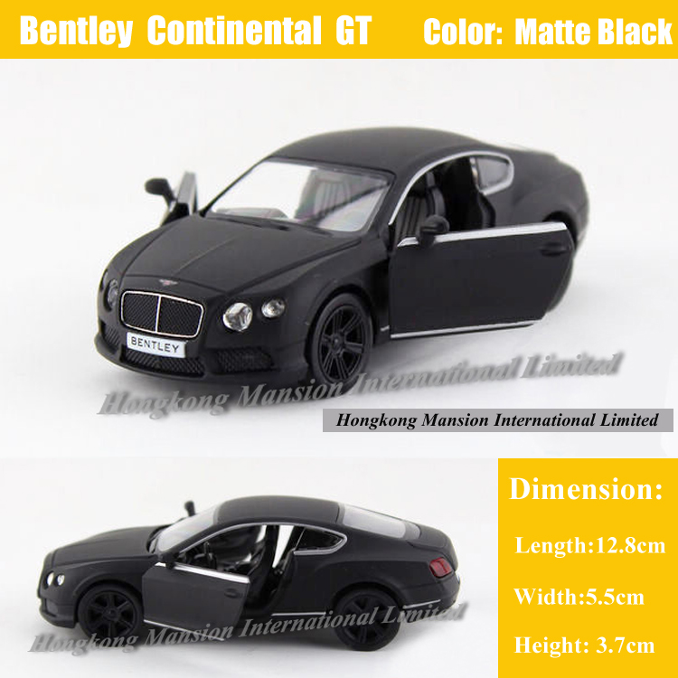 

1:36 Scale Diecast Alloy Metal Car Model ForBentley Continental GT Collection Licensed Model Pull Back Toys Car - Matte Black