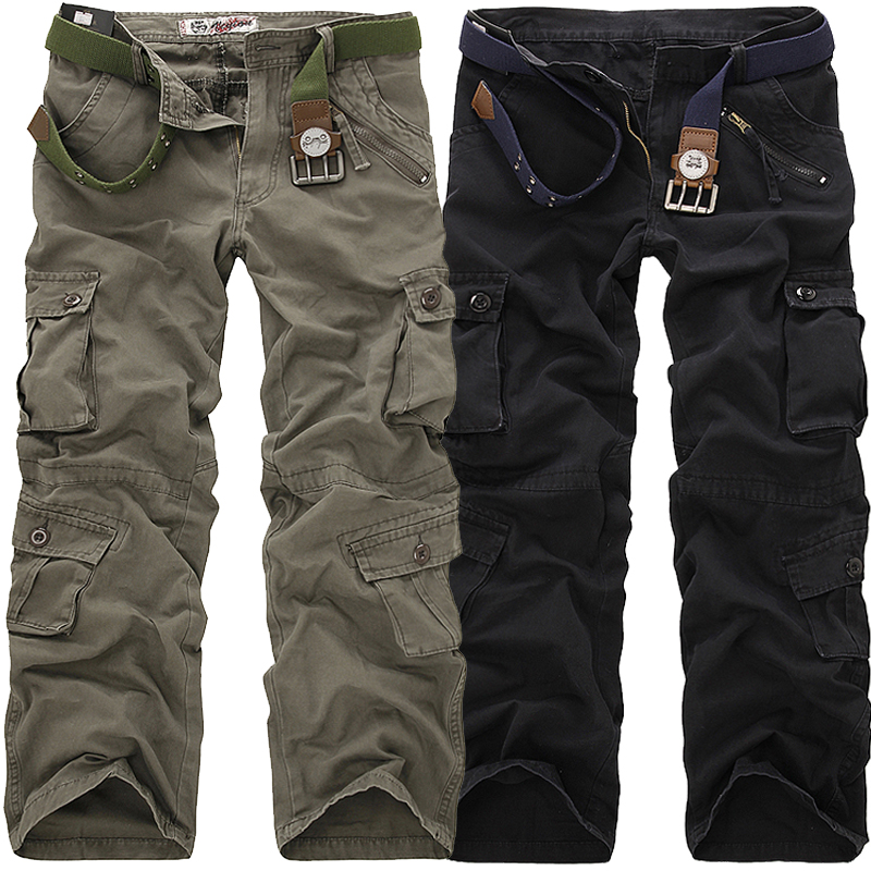 

Wholesale-2016 Hot Selling brand 3 color fashion men army cargo pant camouflage pants for men size 29-38 casual Trouser, Light khaki