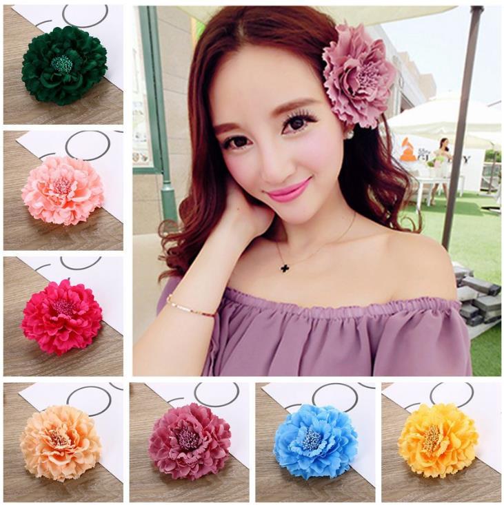 

2017 Beauty Flower Hair Clips For Girls Bohemian Style Floral Women Girl Hairpins Accessories Blooming Headwear Wholesale