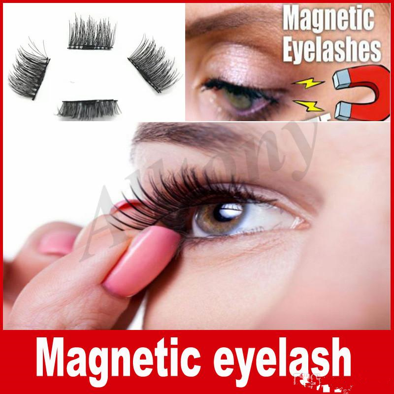 

Wholesale-Magnetic False Eyelashes Extension 0.2mm 3D Magnetic Eyelashes Makeup Soft Hair Magnetic Fake Eyelashes with retail free shipping