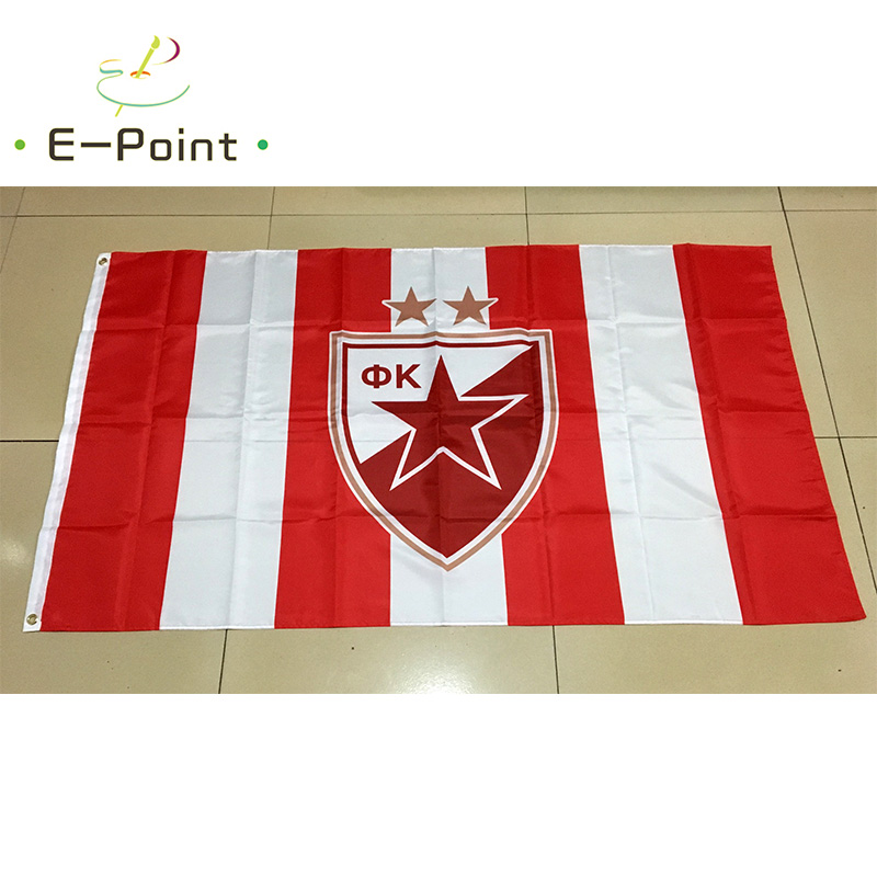

Serbia FK Crvena zvezda (FC Red Star Belgrade) Flag stripe 3*5ft (90cm*150cm) Polyester flags Banner decoration flying home & garden flagg Festive gifts