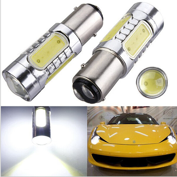 50X 1156 1157 COB 7.5W 1156 BA15S 7.5W LED voiture Auto clignotant feux de recul ampoule de secours lampe rouge/jaune/blanc