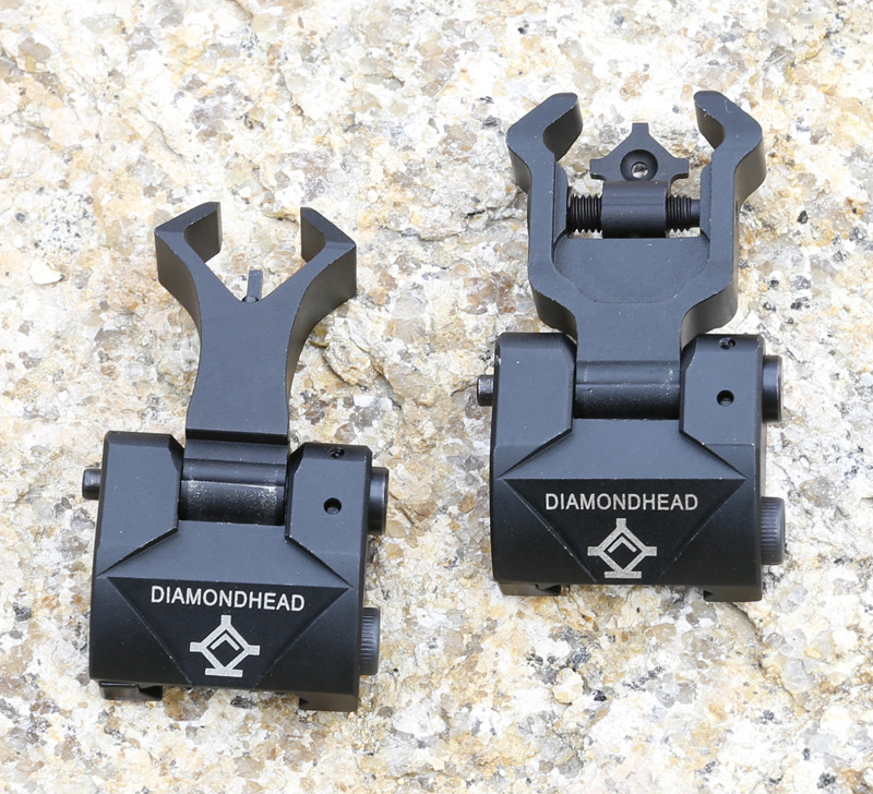 

Diamondhead Iron Sight Flip-Up Rear Front Sight Folding Iron Sights