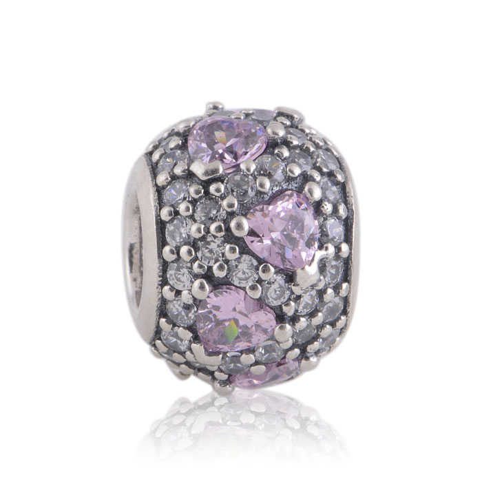 

Andy Jewel Authentic 925 Sterling Silver Beads Heart Ball Charm Fits European Pandora Style Jewelry Bracelets & Necklace 791249CZS lampwork beads