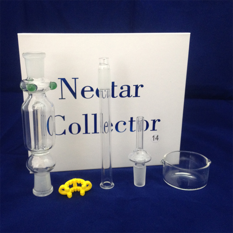 

Nectar Collector Kit Pyrex Glass pipes 14mm with Titanium Ecigs Hookah Sets With Gift Box DHL Free to USA, White