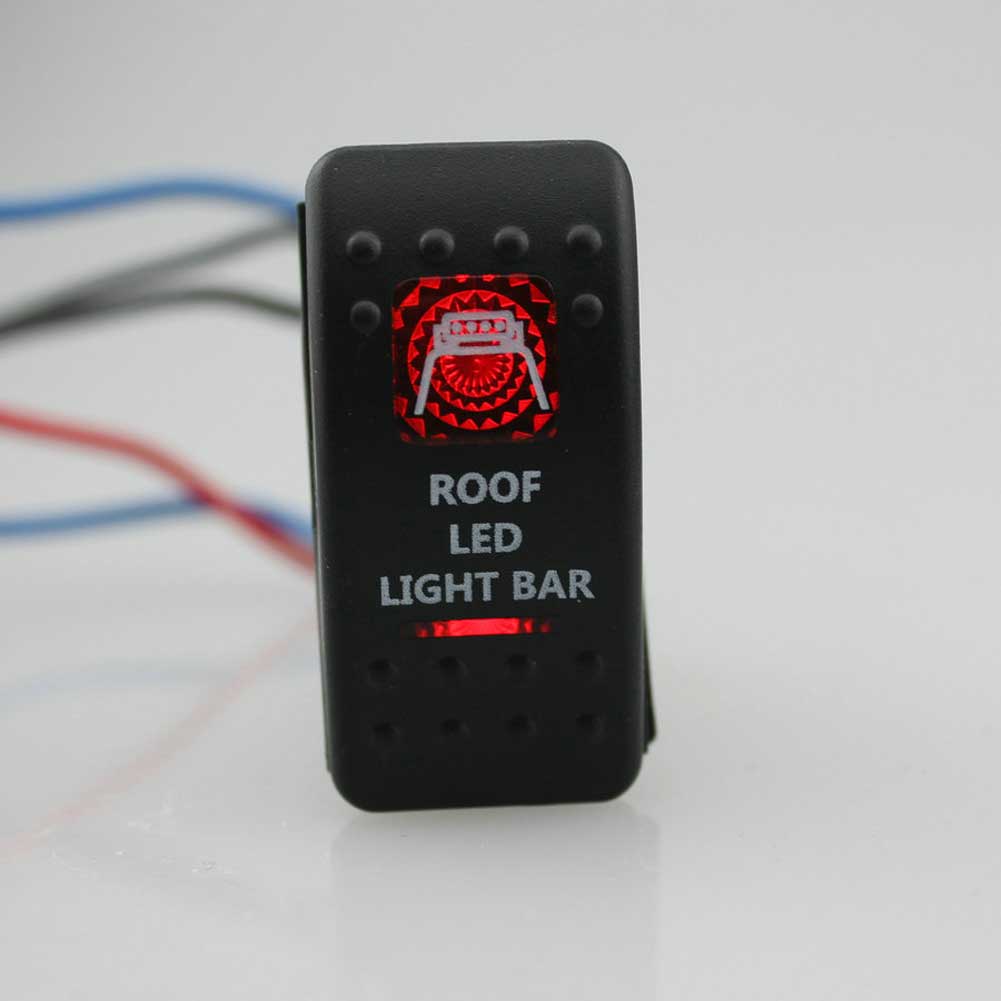 

Guaranteed 100% IZTOSS Roof Led Lights Bar 12V SPST Rocker Switch Car Van Dash Boat Marine LED ON-OFF illuminated Free Shipping