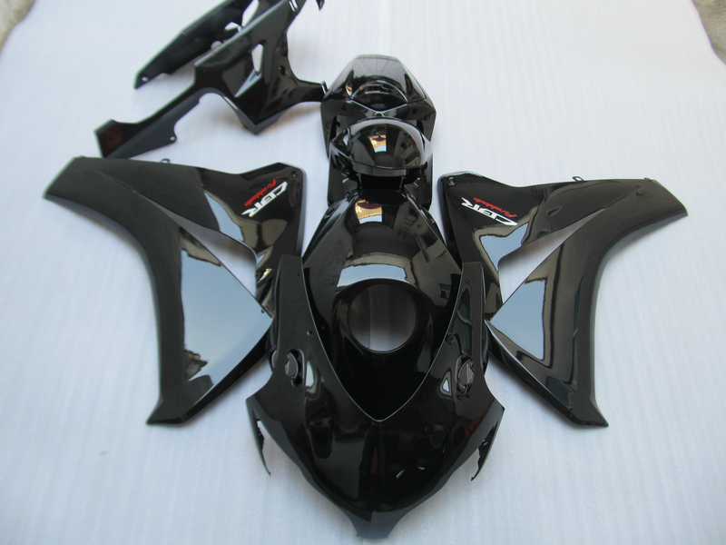 

Injection molded free 7 gifs fairing kit for HONDA CBR1000RR 2008-2011 glossy black fairings set CBR1000RR 08 09 10 11 OT19, Same as picture