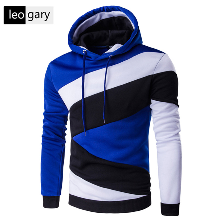 

Wholesale- 2017 New Fashion Hoodies Male Brand Hoodie Casual Patchwork Design Hip Hop Sweatshirt Men Slim Fit Men Hoodie 7 Colors -XXL, Black hat