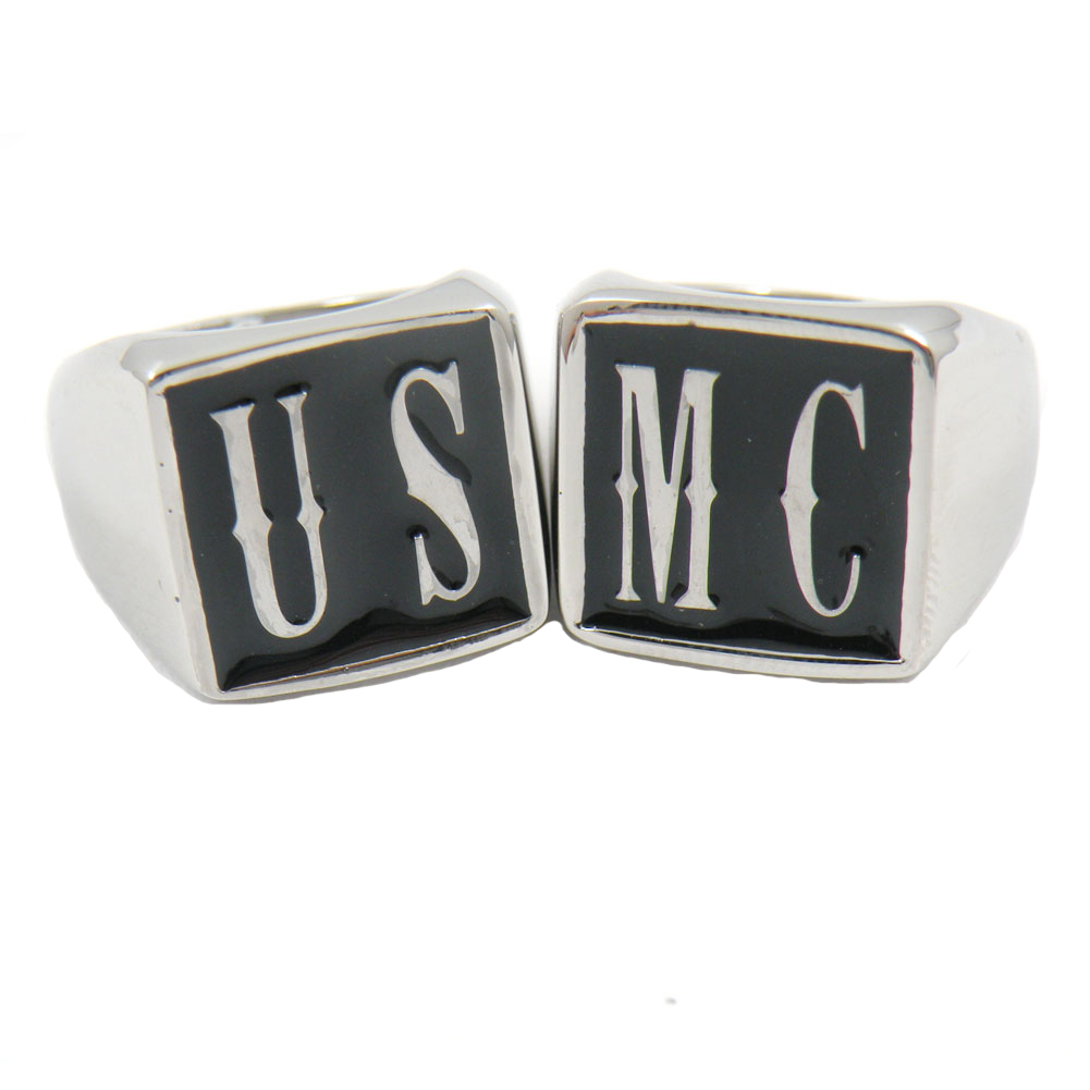 

FANSSTEEL Custom made Stainless steel MENS WEMENS jewelry initials alphabet US MC name letters ring set Personalized Customized gift
