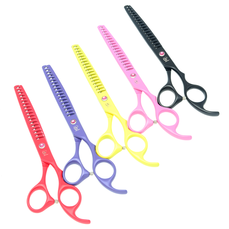 

7.0Inch Meisha Stainless Steel Thinning Scissors Pet Scissors JP440C Professional Pet Grooming Scissors Puppy Trimmer Tool, HB0031, Black