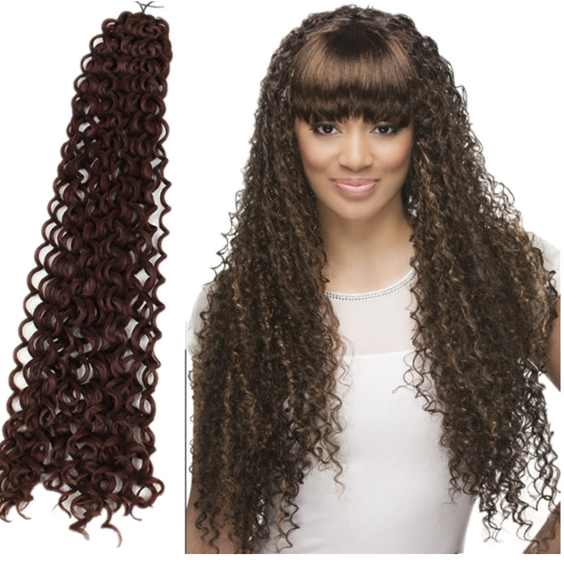 

Freetress synthetic braiding hair water wave,curly crochet hair freetress bulk for braiding,crochet hair braids for black women