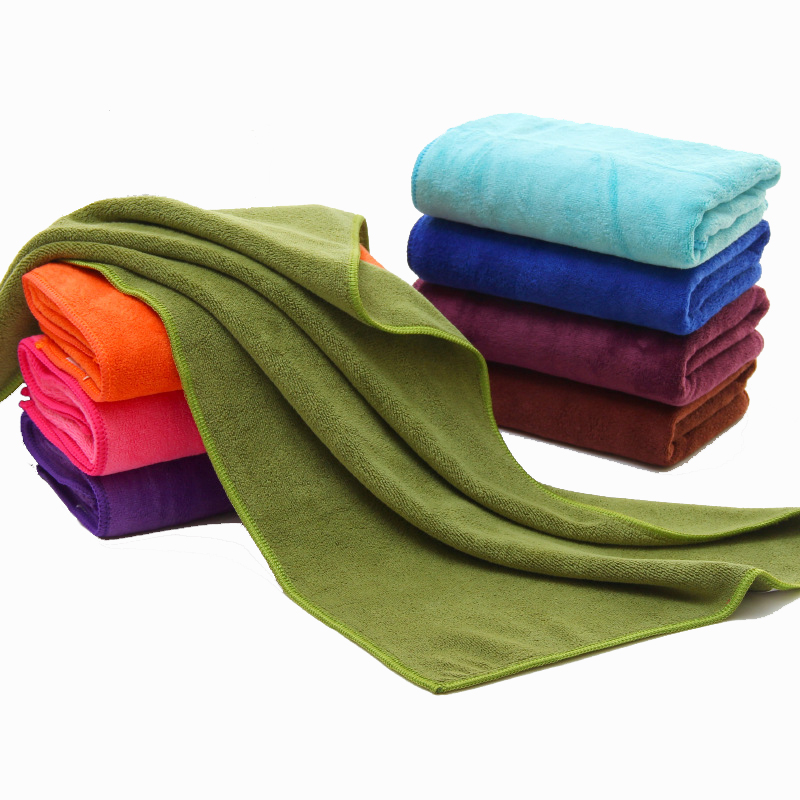 

Microfiber towel dry sanding and thick plain embossing washcloth sweat towel absorbent Jiao Fang river bank, Purple