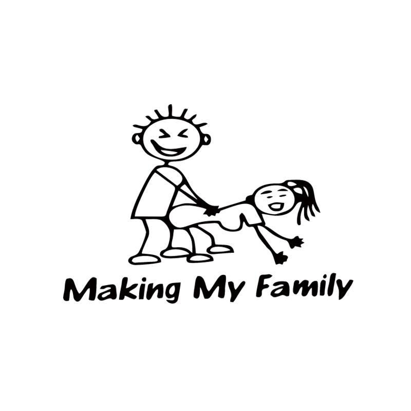 

Cool Graphics Making My Family Stick People Decal Funny Car Vinyl Sticker Jdm Car Stying Jdm, Color