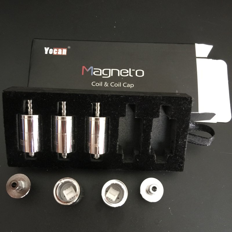 

100% Original Yocan Magneto Replacement Coils Head Ceramic Wax Coil With Magnetic Coil Cap And Dab Tool