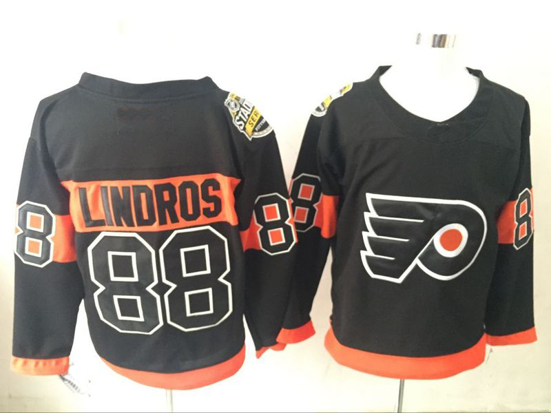 

#88 Eric Lindros Jersey S-5XL Men's 2017 Stadium Series Player Premier Philadelphia Flyers 100% Stitched Embroidery Logos Hockey Jerseys, Black;red