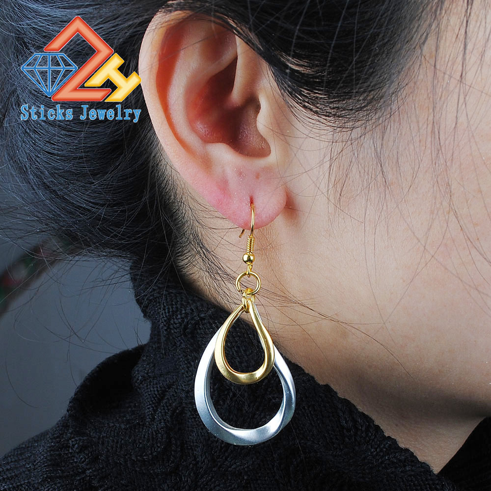 

Modern Earrings Material Environmentally Friendly Earrings Teardrop-Shaped Earrings Color Plating