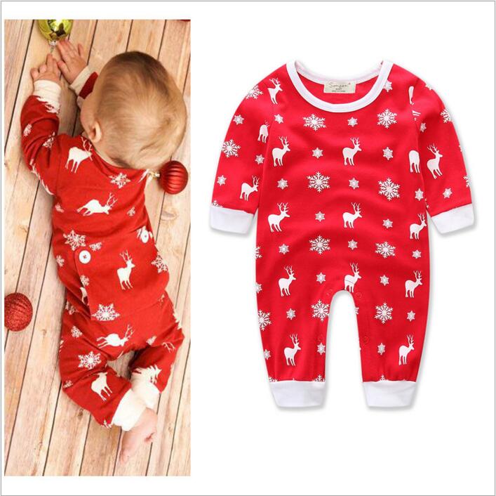 

Christmas Baby Clothes Santa Claus Rompers Elk Xmas Long Sleeve Onesies Cotton Cartoon Sleepsuit Snowflake Jumpsuits Baby Striped Pajamas K8, 01