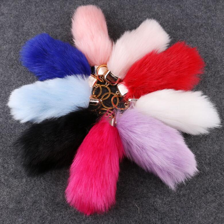 

High quality Long Style Key Chain Plush Pendant Women 's Car Bag Pendant KR244 Keychains mix order 20 pieces a lot