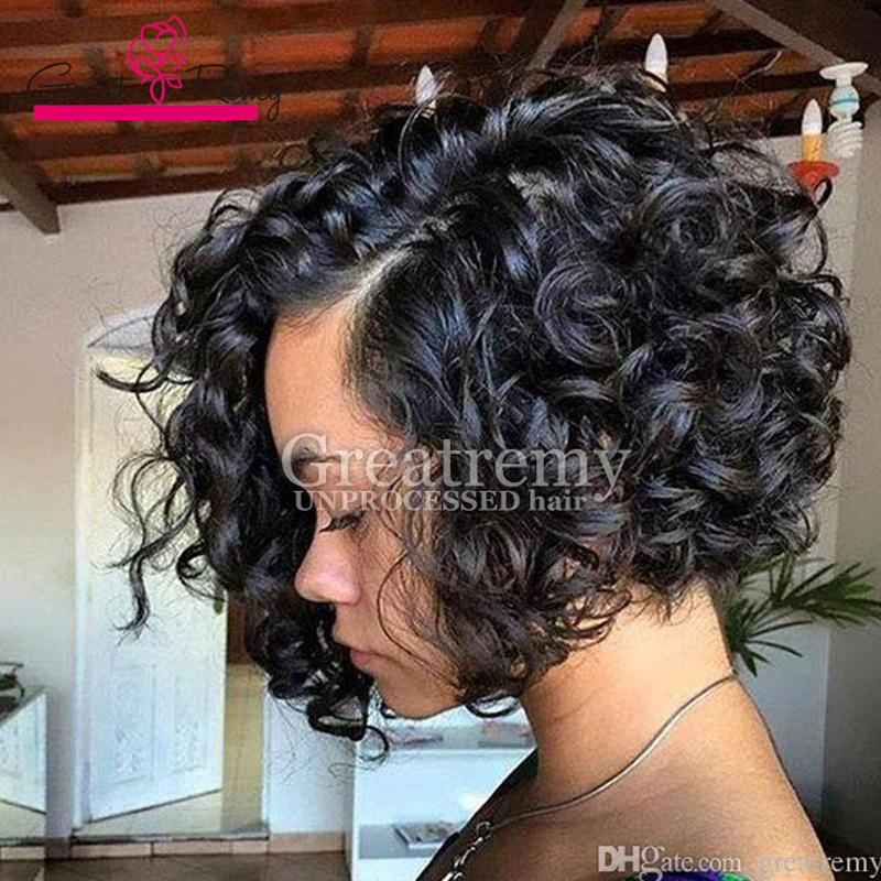

full lace human hair wigs for black women natural black color lace front wigs brazilian hair 10 24 wavy curly mink hair greatremy, Natural color
