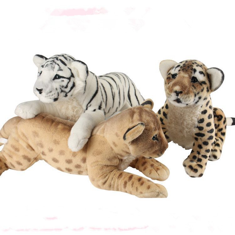 

Dorimytrader Soft Stuffed Animals Tiger Plush Toys Pillow Animal Lion Peluche Kawaii Doll Realistic Leopard Cotton Girl Toys Christmas Gift, 60cm lying down white tiger