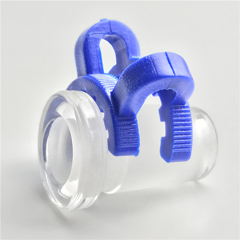 

New Glass bong adapter with 10mm 14mm 18mm frosted joint colorful plastic keck clip for smoking