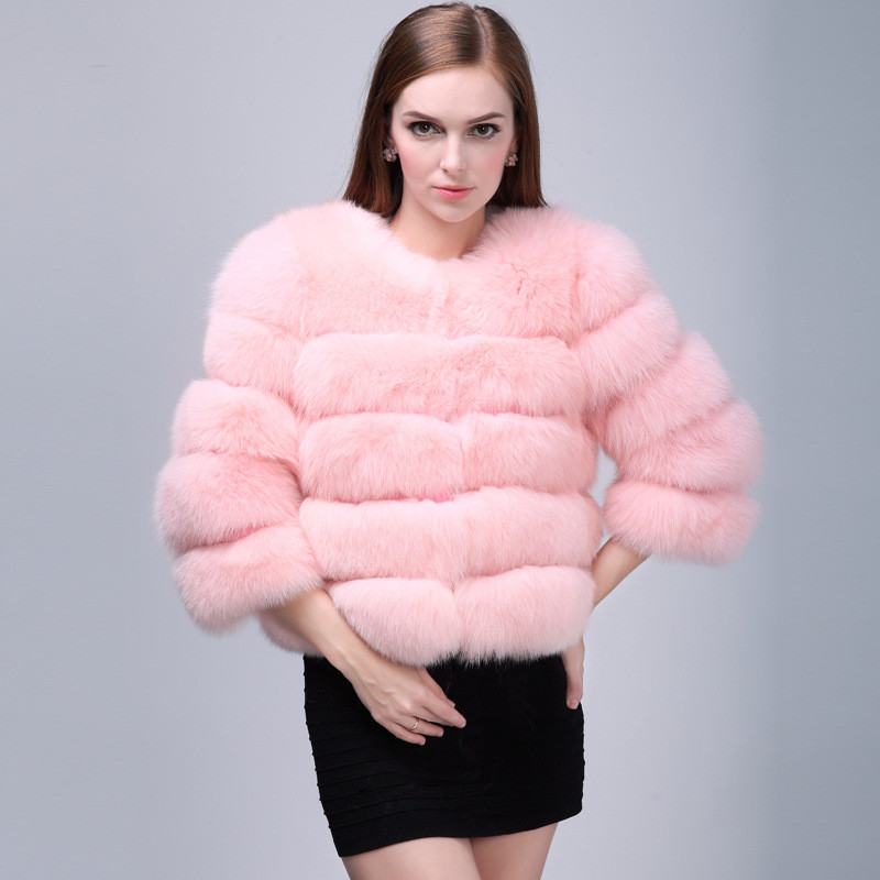 

Faux Fur Coat Women Fashion Artificial Fur Jacket Short Style OverCoat Lady Warm Outerwear, White
