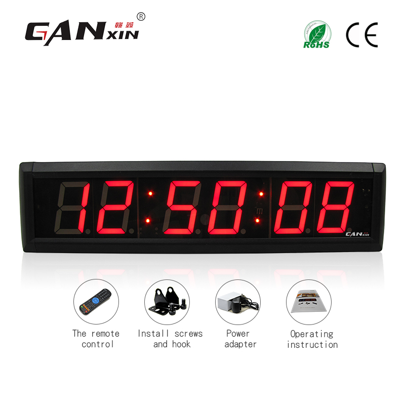 [GANXIN]wholesale 2.3 inch 6 Digits New Designed LED Indoor Digital Wall Timer Clock Function of Meeting Room with Remote Control-image-404703105