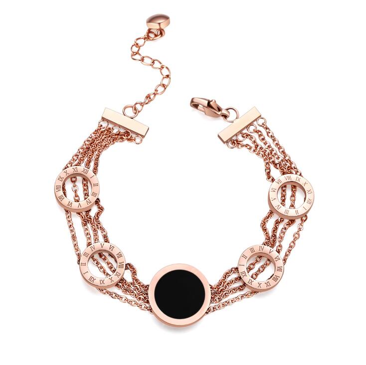 Wholesale Fashion Jewelry for Women Stainless Steel Multi-layer Bracelet New Design Pretty Christmas Party Style Top Quality Gift