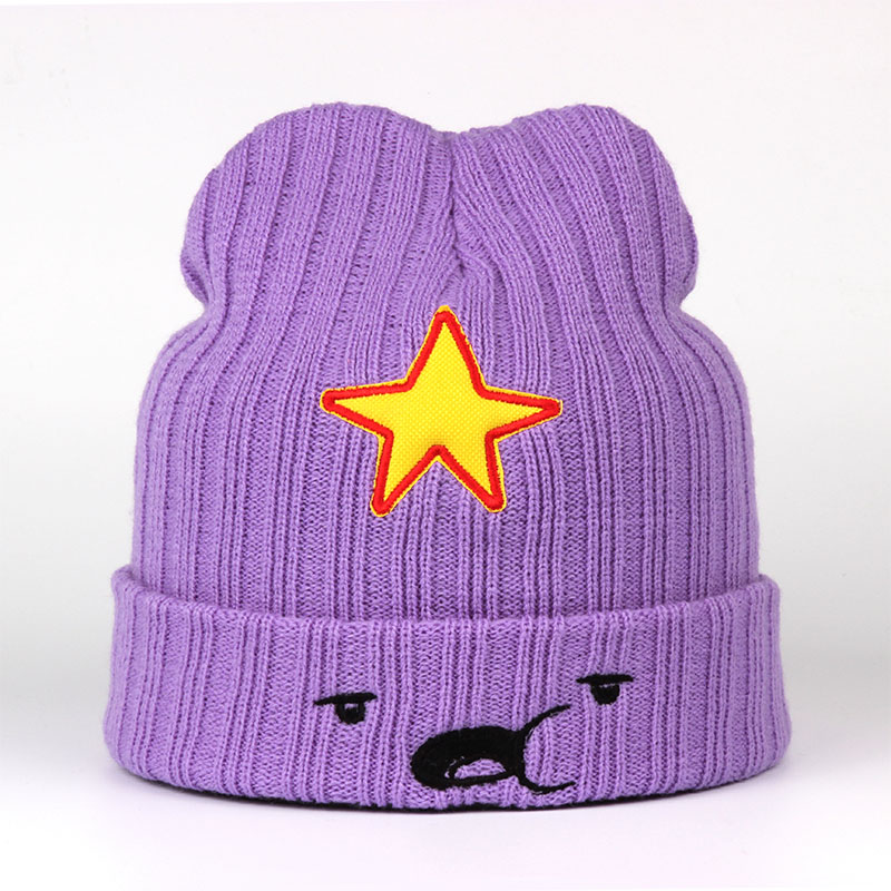 

2018 NEW Winter Hats For Women Men Modno Star Fashion Lovely Cute Hat model Lumpy Space Princess hat Female Skullies Beanies, Purple
