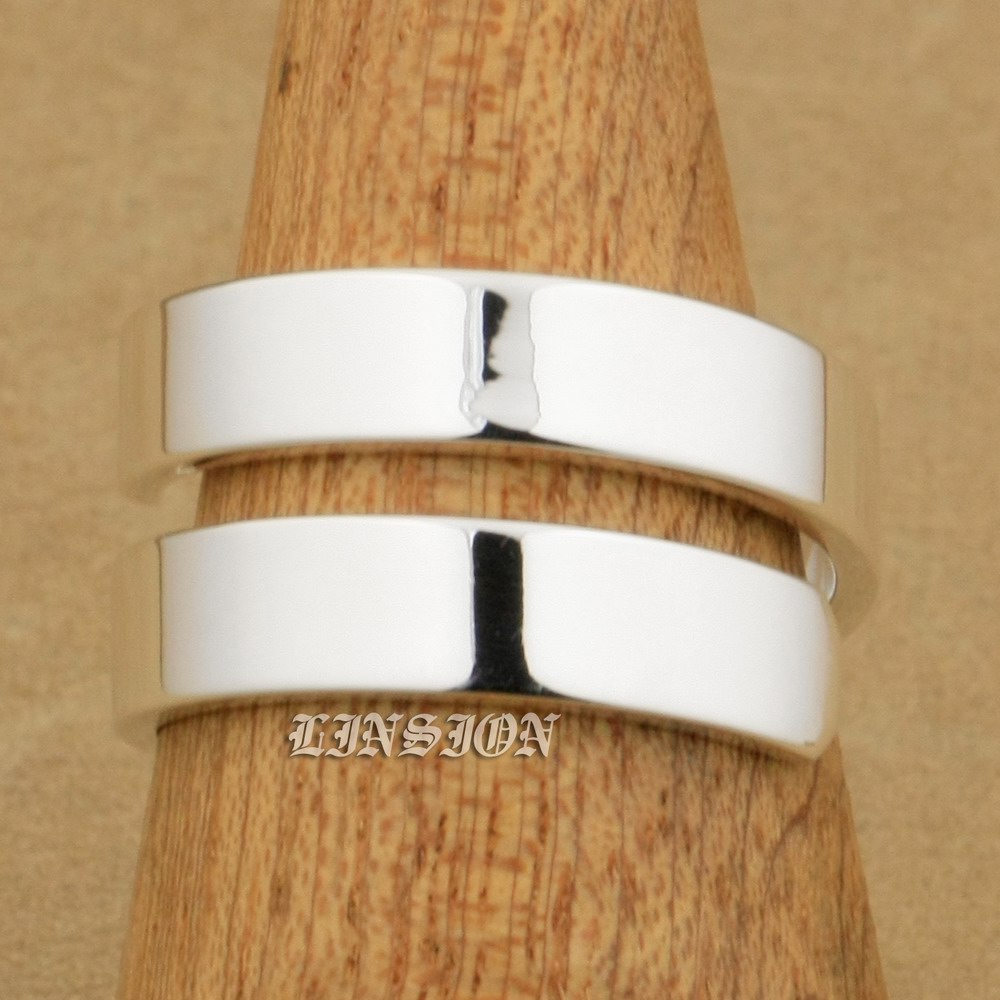 

LINSION High Polished 925 Sterling Silver 5mm Width Couple Ring Lover`s Ring Wedding Charms Ring 9Y008 US Size 6 to 12