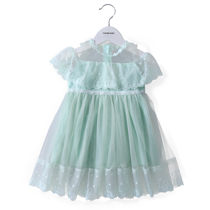 

Lovely Mint Flower Girls Dresses Girls Party Dress Soft Tulle with Floral Embroidery (2 layers tulle and 1 lining) Cheap, Same as image