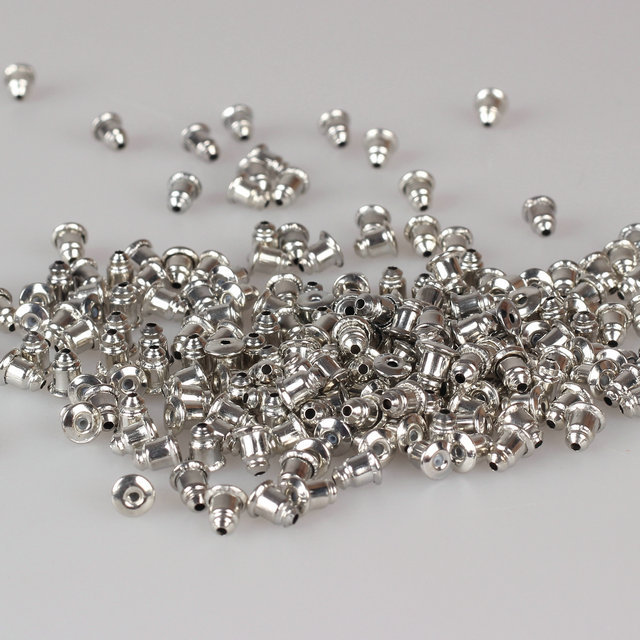 

Wholesale Earring Back Jewelry Accessories Electroplating Thick Silver Gold Ear Plug Metal Jewelry Findings & Components for Earrings Stud