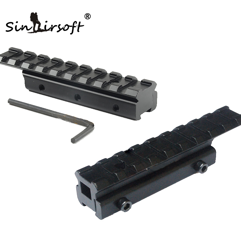 

New CNC machining Tactical Dovetail Scope Extend Mount 11mm to 20mm Picatinny Weaver Rail Adapter Fits dovetail 11mm rail.