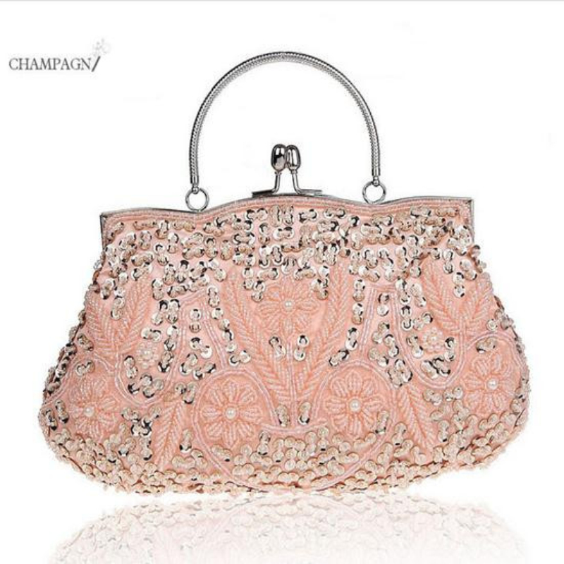 Pochette pour femmes sacs perles soirée exquis dames perlé brodé fête de mariage mariée sac à main bracelet bolsos Smal