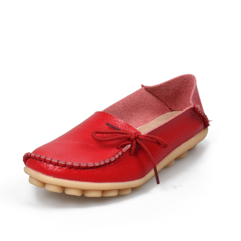 Vente chaude Mocassins Femmes Doux Loisir Appartements Femme Conduite Chaussures Mocassins Mère Casual Chaussures Mode Femme En Cuir Véritable Ch