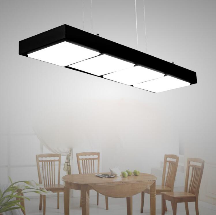 

Modern acrylic office pendant lights lamp Simple Rectangle LED Lighting Fixture for Restaurant Practical Engineering Indoor Lamp