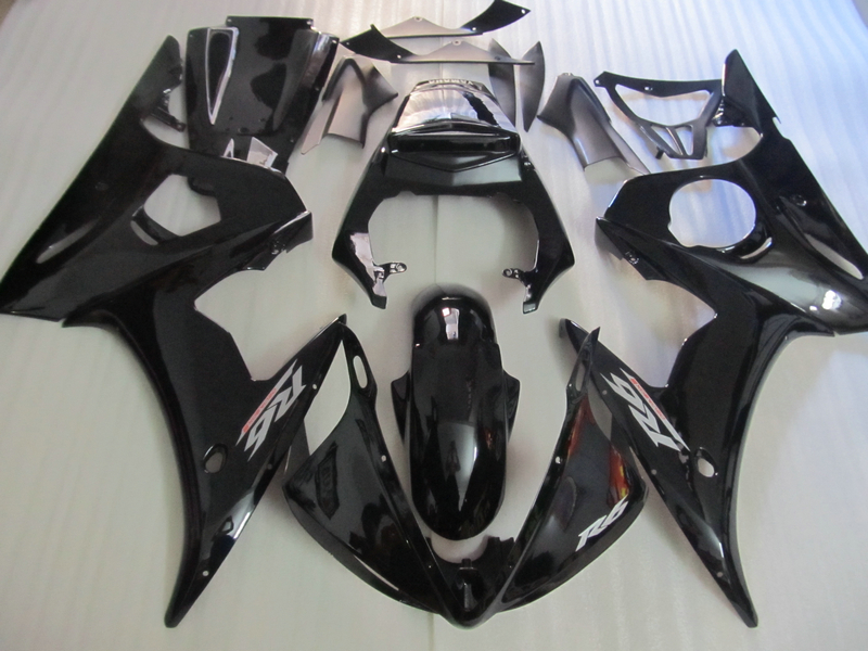 

Hot sale fairing kit for Yamaha YZF R6 03 04 05 glossy black fairings set YZF R6 2003 2004 2005 OT20, Same as picture