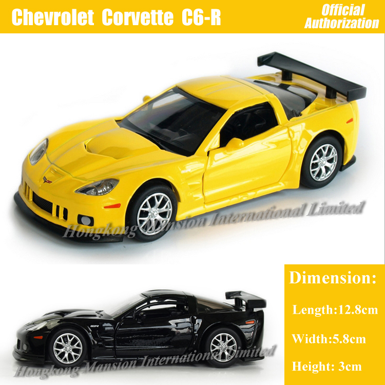 

1:36 Scale Diecast Alloy Metal Car For Corvette C6-R Collection Model Pull Back Toys