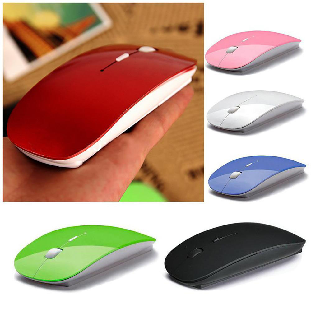 

High quality Style Candy color ultra thin wireless mouse and receiver 2.4G USB optical Colorful Special offer computer mouse Mice