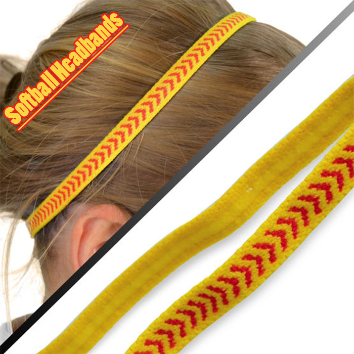 

Grip And Skinny Softball Headbands - Yellow Red Arrows (Pack of 3)