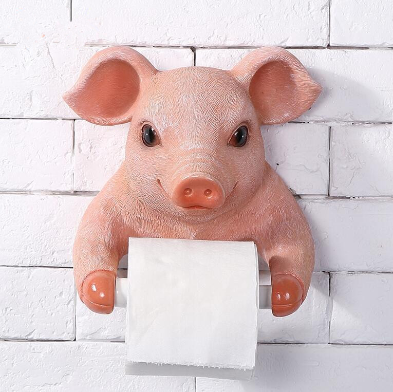 fish Cartoon Pig Papier Serviette Bo/îte Tissu Bo/îte de Bureau Porte-Papier en Forme de Rouleau Animal Couverture de Stockage Organisateur Box