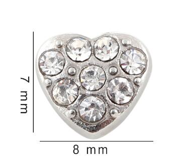 

20PCS/lot Crystal Silver Heart DIY Alloy Floating Locket Charms Fit For Glass Living Magnetic Memory Locket Fashion Jewelrys, Bronze;silver