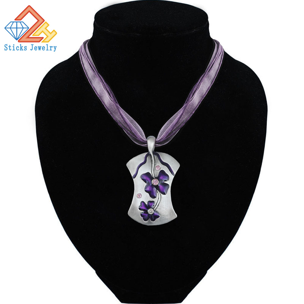 

New Women 's Pendant 100% eco - friendly material purple drop oil 1piece / lot large drop shipping