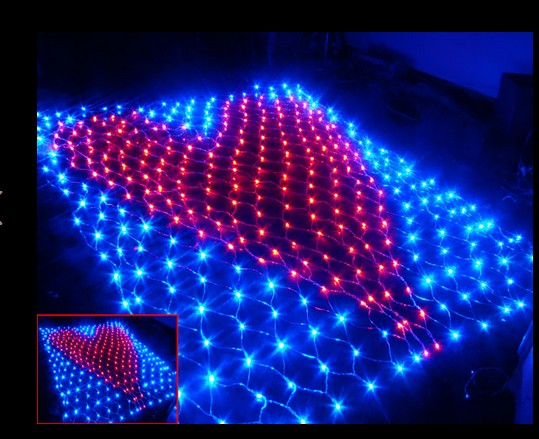 

2M*2M 342LED heart-shaped net lights flash lights outdoor waterproof birthday confession heart-shaped heart lights