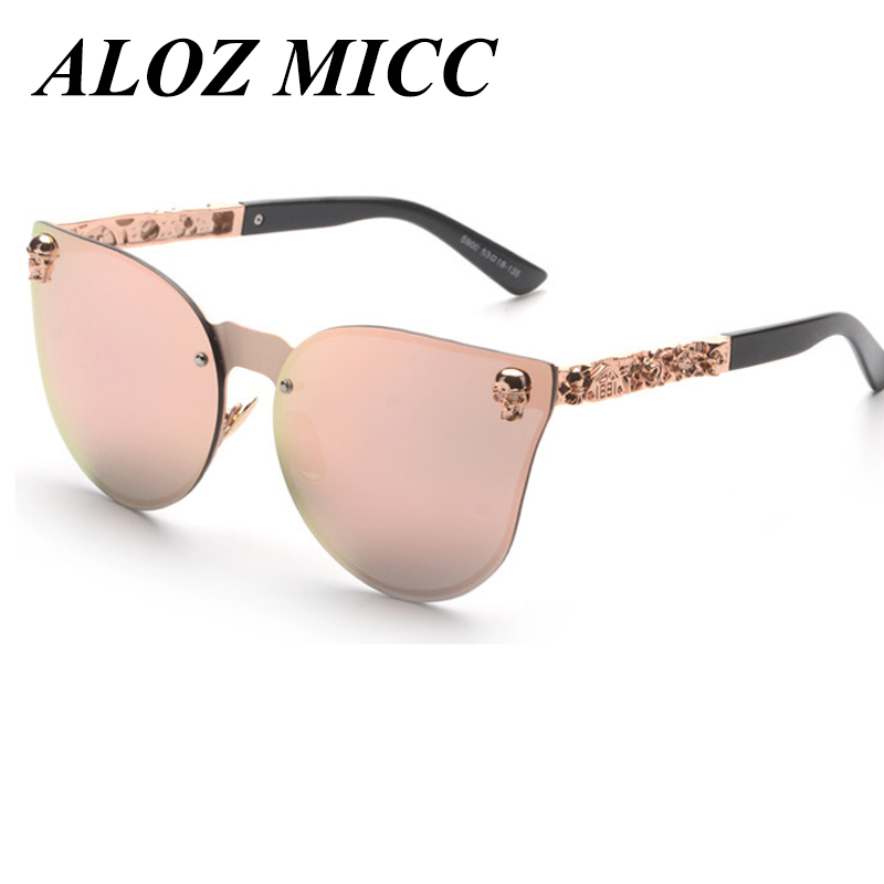 

Women Metal Cat Eye Sunglasses Men Unique Rimless Glasses UV400 A088